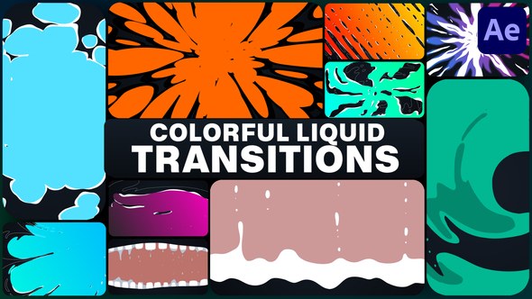 Videohive Colorful Liquid Transitions for After Effects 51137551 Elements template preview