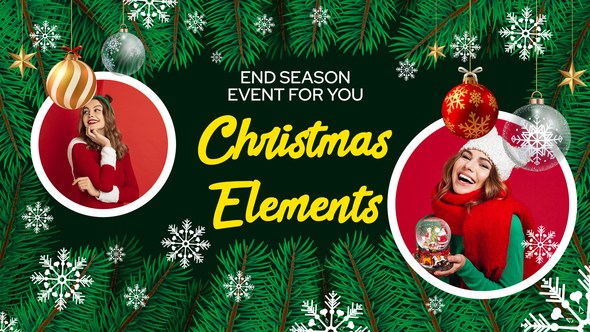 Merry Christmast Slides Opener MOGRT Premiere Pro template preview