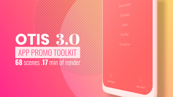 Otis App Promo Mockup Video Displays template preview