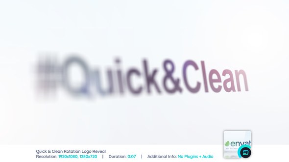 Videohive Quick & Clean Rotation Logo Reveal Logo Stings template preview
