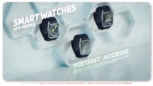 Videohive Smart Watches App Promo Video Displays template preview