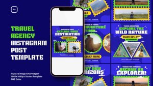 Videohive Travel Agency Instagram Post Template 42316225 Product Promo template preview