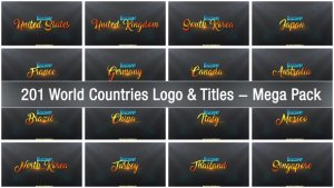 Videohive 201 World Countries Logo & Titles - Mega Pack Openers template preview