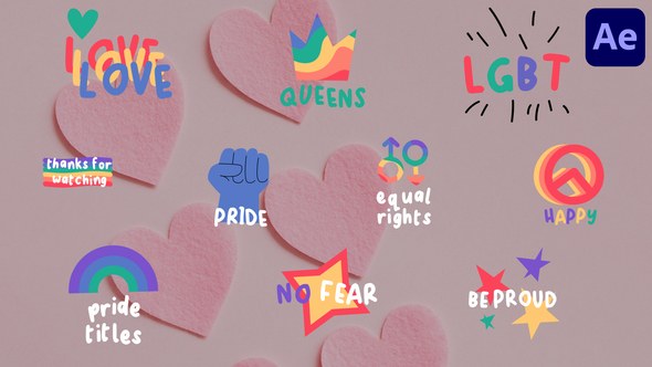 Videohive Pride Titles for After Effects 47470930 Titles template preview