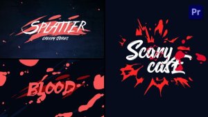 Horror Blood Splatter Opener [Premiere Pro] Premiere Pro template preview