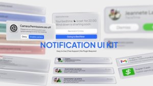Videohive Notification Ui Liquid Glass Elements template preview
