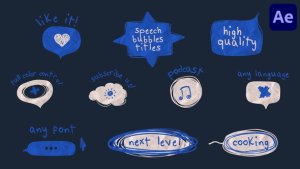 Videohive Speech Bubbles Titles for After Effects Titles template preview