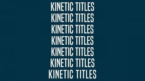 Videohive Kinetic Titles 56007801 Titles template preview