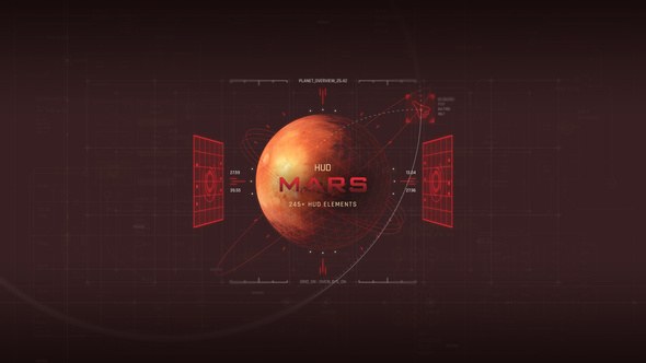 Videohive HUD Mars Video Displays template preview
