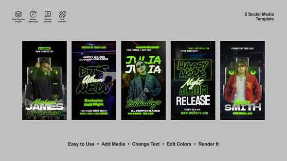 Videohive Concert Party Instagram Stories Product Promo template preview