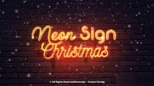 Videohive Neon Sign Christmas Openers template preview
