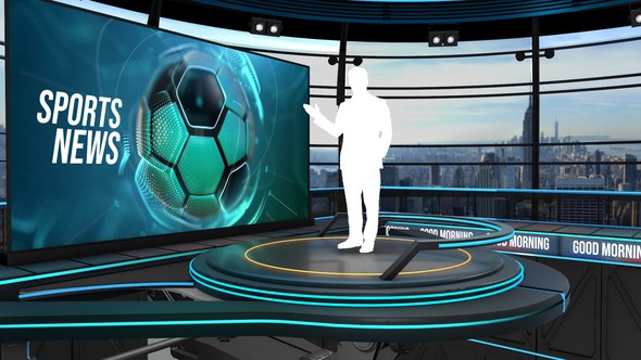 Videohive virtual set Studio MDM Broadcast-packages template preview