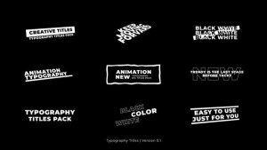 Videohive Typography Titles | AE Titles template preview