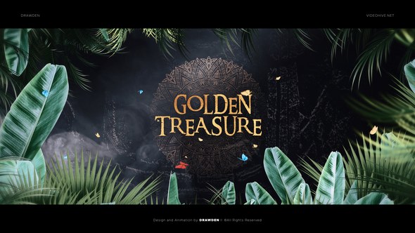 Videohive Golden Treasure Forest Trailer Titles template preview