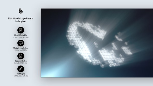 Videohive Dot Matrix Logo Reveal Logo Stings template preview