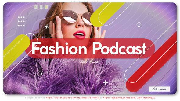 Videohive Fashion Podcast Video Displays template preview