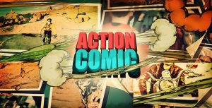 Action Comic Video Displays template preview