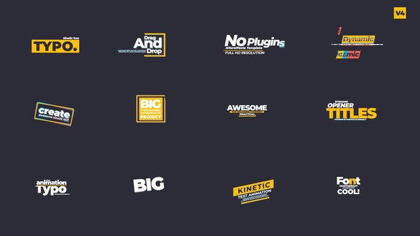 Videohive Kinetic Text Animations V 0.4 Titles template preview