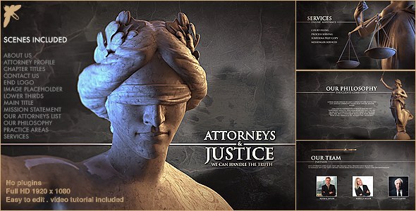Law Firm Pack Video Displays template preview