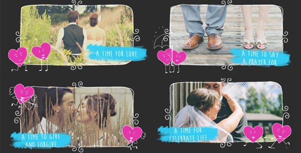 Valentine Love Slideshow Video Displays template preview