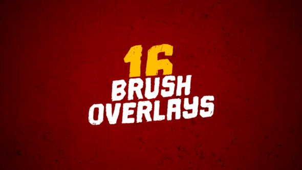 Videohive 16 Brush Overlays Elements template preview