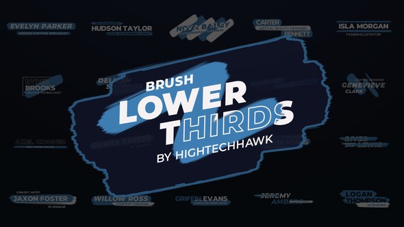 Videohive Brush Lower Thirds 57412002 Elements template preview