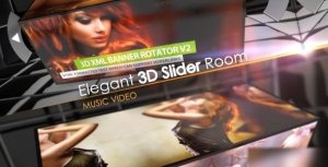 Videohive Elegant 3D Slider Room Video Displays template preview