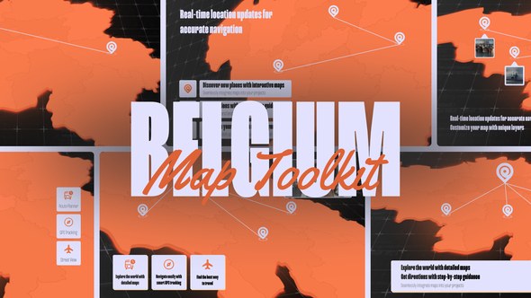 Videohive Belgium Map Toolkit Video Displays template preview