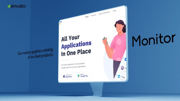 Videohive Monitor MockUp Product Promo template preview