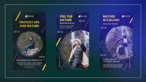 Collection for nature stories MOGRT Premiere Pro template preview