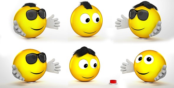 Videohive Funny Emoji Logo Reveal Logo Stings template preview