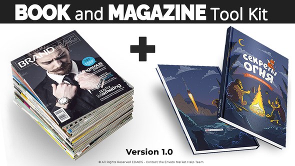 Videohive Book and Magazine Tool Kit Product Promo template preview