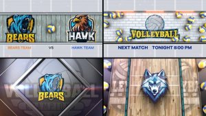Videohive Volleyball Bumper 3 (4-Bumpers) Logo Stings template preview