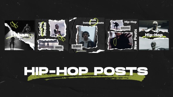 Videohive Hip-Hop Instagram Posts Openers template preview