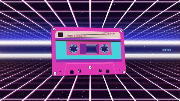 Cassette Audio Visualizer Pack Video Displays template preview