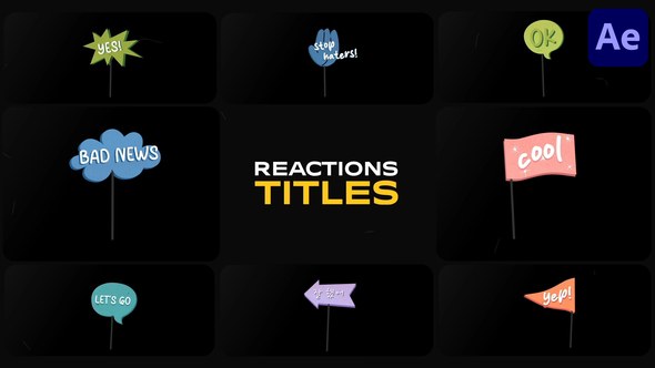Videohive Reactions Titles | After Effects Titles template preview