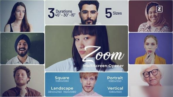 Videohive Zoom Multiscreen Opener Openers template preview