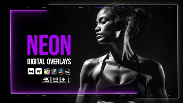Videohive Neon Digital Overlays Elements template preview