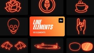 Videohive Line Visual Effects and Motion Shapes Elements template preview