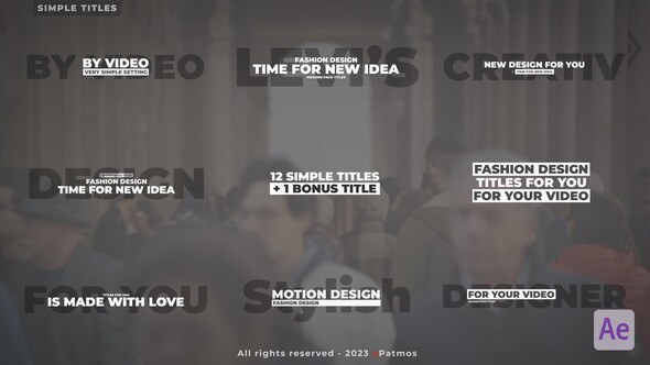 Videohive Simple Titles v1.0 | After Effects Titles template preview