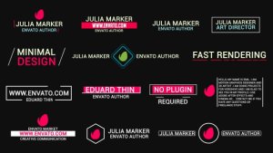 Minimal Titles Video Displays template preview