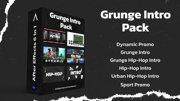 Videohive Grunge Intro Pack Broadcast-packages template preview
