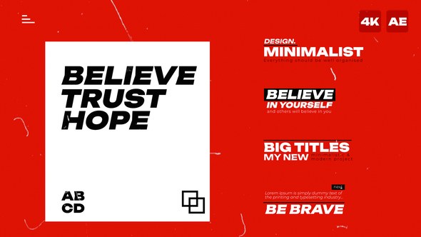 Videohive Minimalistic Big Titles | AE Titles template preview