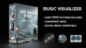 Videohive Epic Space Story Music Visualizer Product Promo template preview