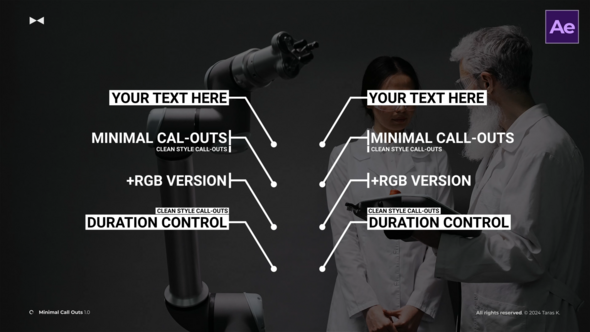 Videohive Minimal Call Outs 1.0  AE Elements template preview