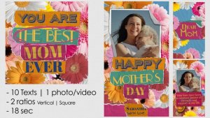 Videohive Colourful Mother Day Video Displays template preview