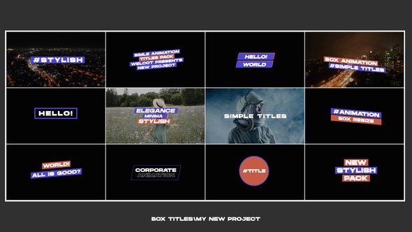 Videohive Box Titles 1.0 | After Effects Titles template preview