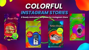 Videohive Colorful Instagram Stories Product Promo template preview