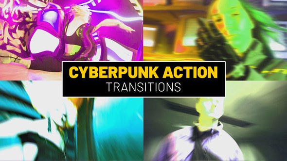 Videohive Cyberpunk Action Transitions | After Effects Elements template preview