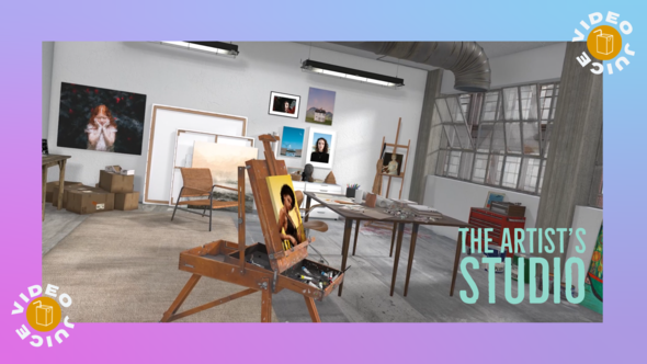 Videohive The Artist's Studio Video Displays template preview